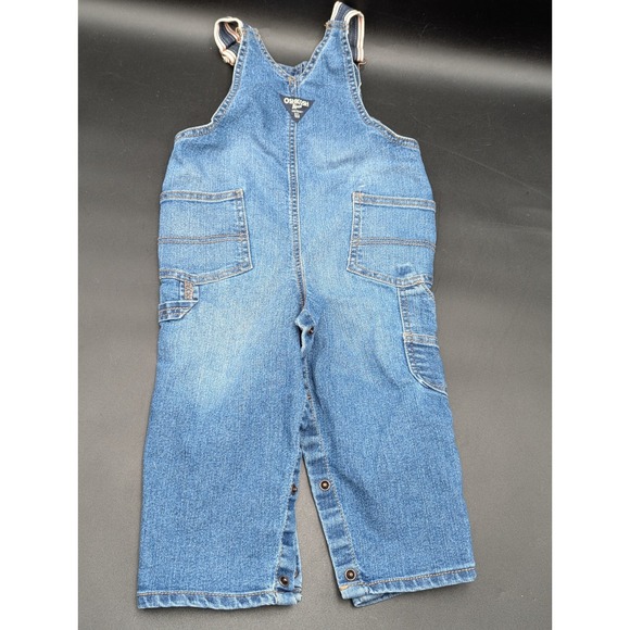 Lot of 3 OshKosh B'gosh Overall Pants 12M 18M 24M Pinstripe Engineer Carpenter - Picture 13 of 16